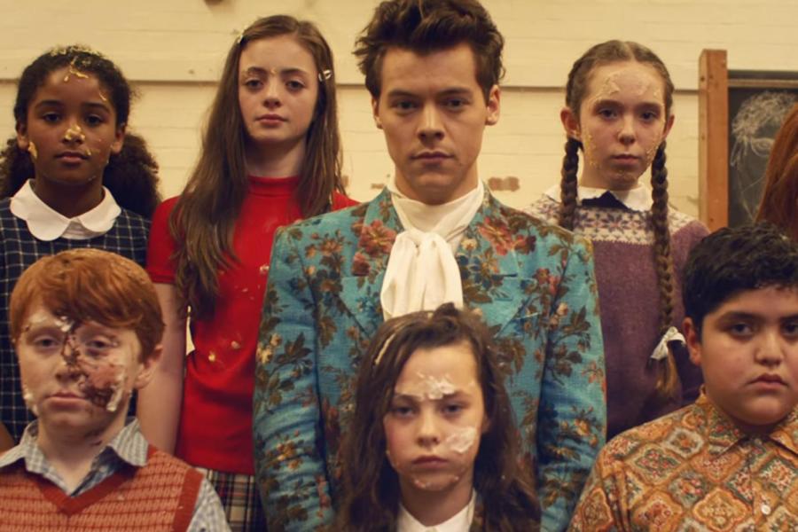 Harry Styles’ ‘Kiwi’ Music Video is a Kiddie Food Fight With Puppies