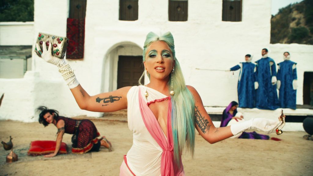 PREMIERE: Lady Gaga drops out of this world “911” music video