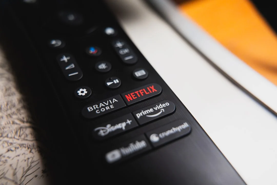 Sony Bravia TV remote control showing Prime Video and Netflix streaming service buttons - best new shows on Prime Video